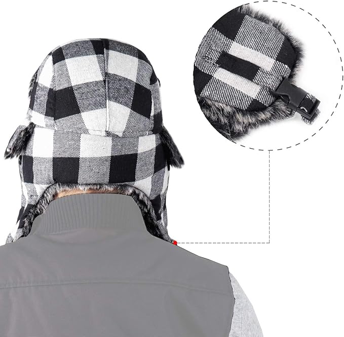 ONWAY Trapper Hat Winter Hats for Women Men with Faux Fur Ear Flaps