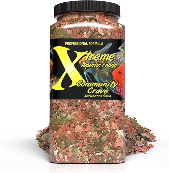 Xtreme Community Crave Flake - Krill & Spirulina Blend for Vibrant Colors, Immune Support and Digestive Health, Tropical &...