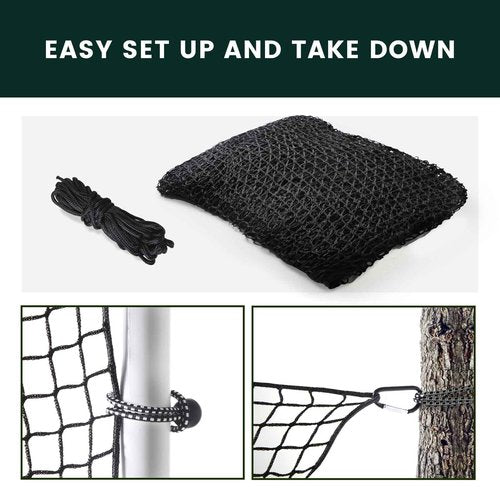 Sports Netting,Golf Practice Net Hitting Net with 33Feet Nylon Rope Also for Baseball, Hockey, Soccer, LAX and More - 10x10ft/10x15ft/10x20ft/10x25ft/10x30ft/10x40ft/10x50ft