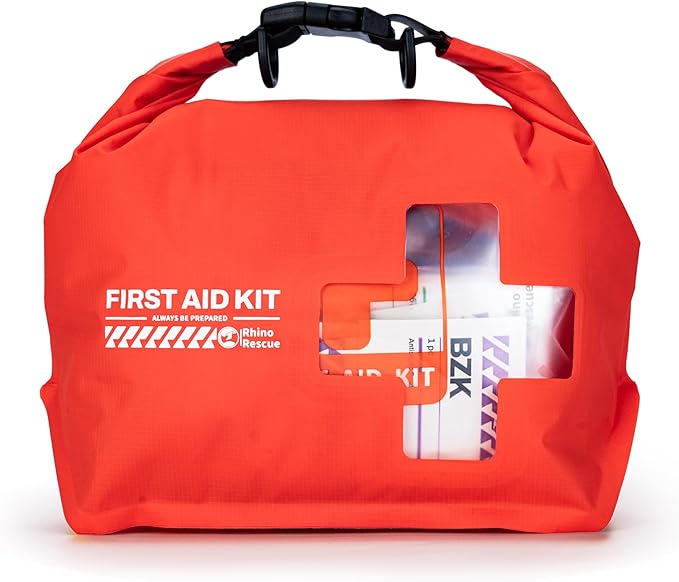 RHINO RESCUE Waterproof Boat First Aid Kit, Lightweight Boat Accessories Dry Bag, Emergency Marine Survival Supplies for O...