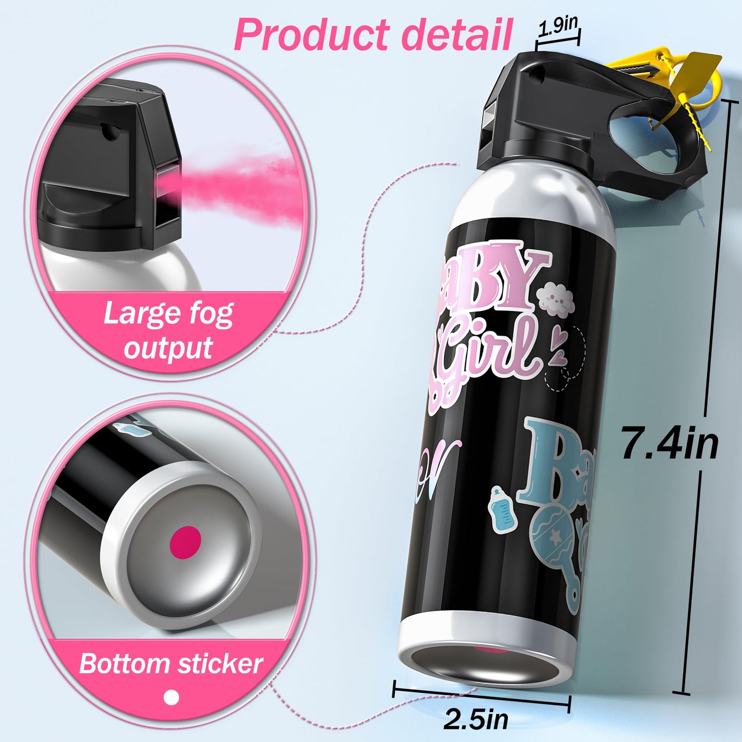 POPUPARTY Gender Reveal Fire Extinguisher Color Blasters, 1 Pink Blaster, 1 Blue Blaster