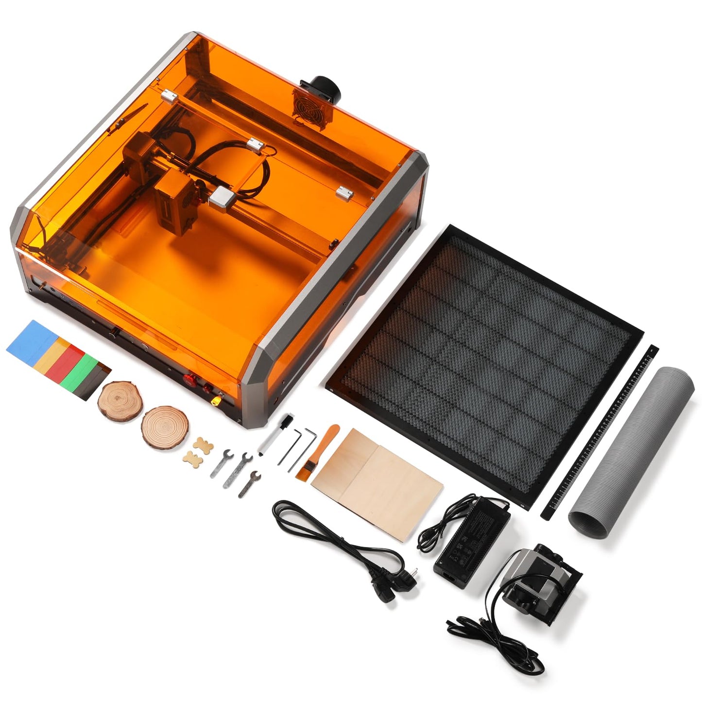 Genmitsu L8 Laser Engraver, 20W (20000mW) Laser Cutter Built-in Acrylic Enclosure with Vent, Air Assist Pump, Honeycomb, Camera, All-in-one Plug and Play Engraving Machine, Safety Class 1