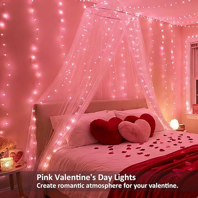 BrizLabs Smart Fairy Lights, 33ft 100 LED Color Changing Fairy Lights Work with Alexa/Google Home, WiFi Pink Valentine's Day Light Dimmable RGB Twinkle Starry Light for Christmas Tree Home Party Decor