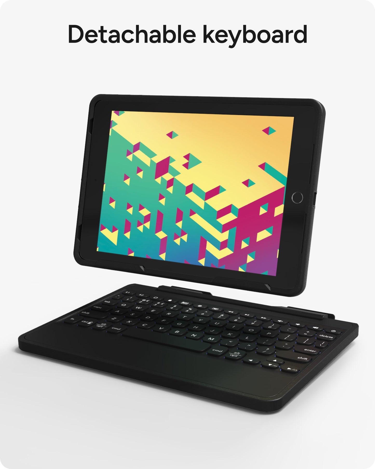 Zagg Rugged Book Detachable Case And Magnetic-Hinged Keyboard For Ipad Air, Ipad Air 2, Ipad 9.7, Ipad 9.7 Pro - Multi-Device Bl