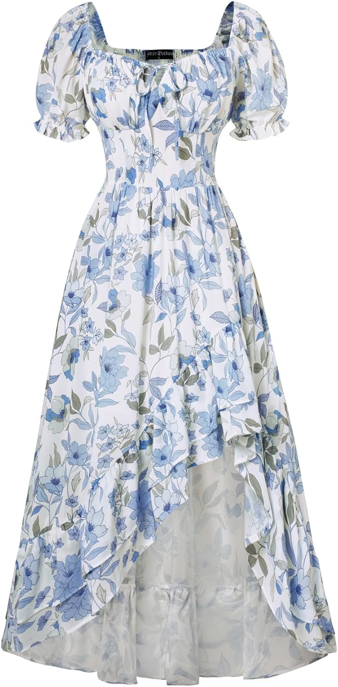 Scarlet Darkness Corset Dresses for Women Summer 2026 Floral Wedding Guest Chiffon Sundress