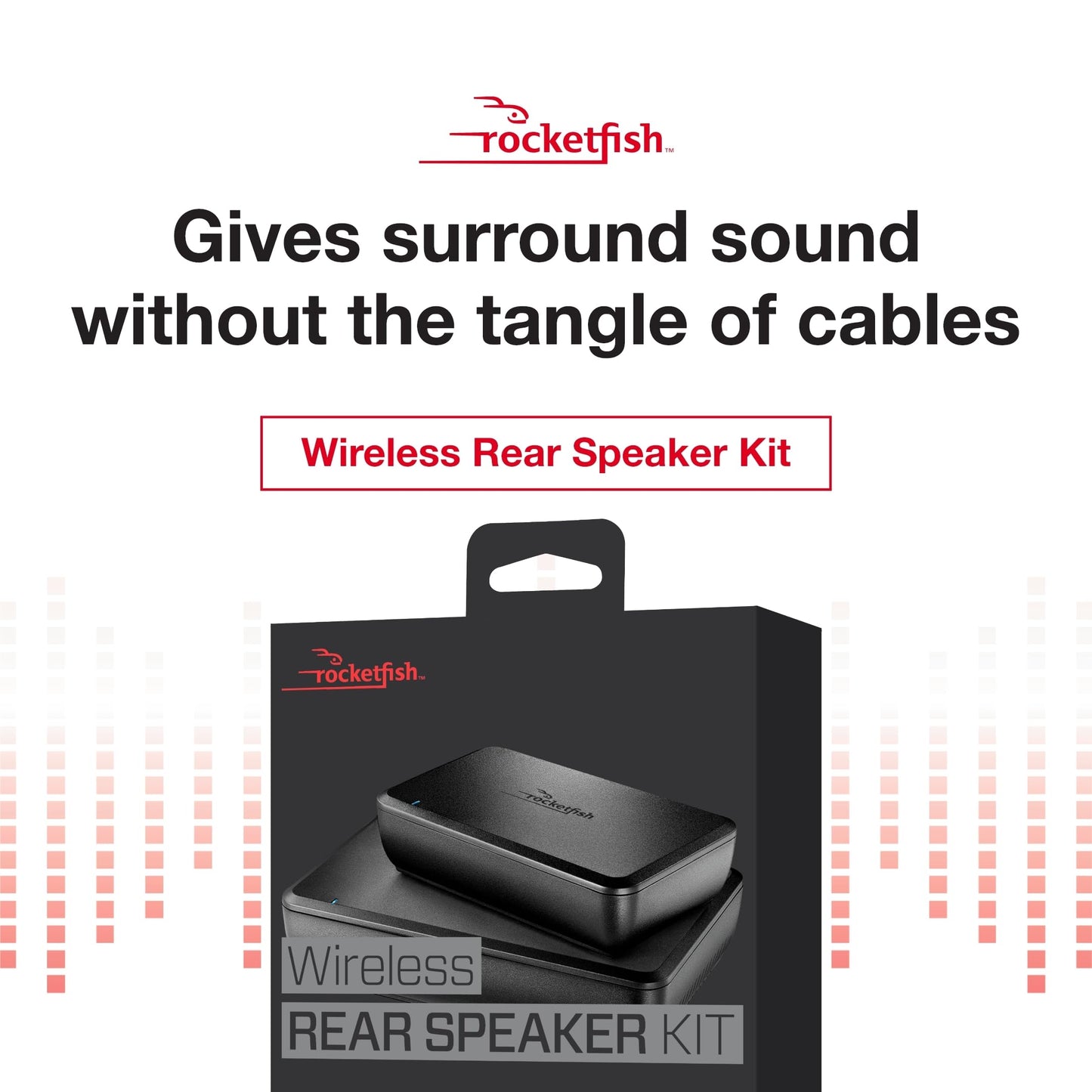 Rocketfish RF-WRSK18 Wireless Home Theater Rear Speaker Kit - 2.0 Channel Surround Sound System - Black