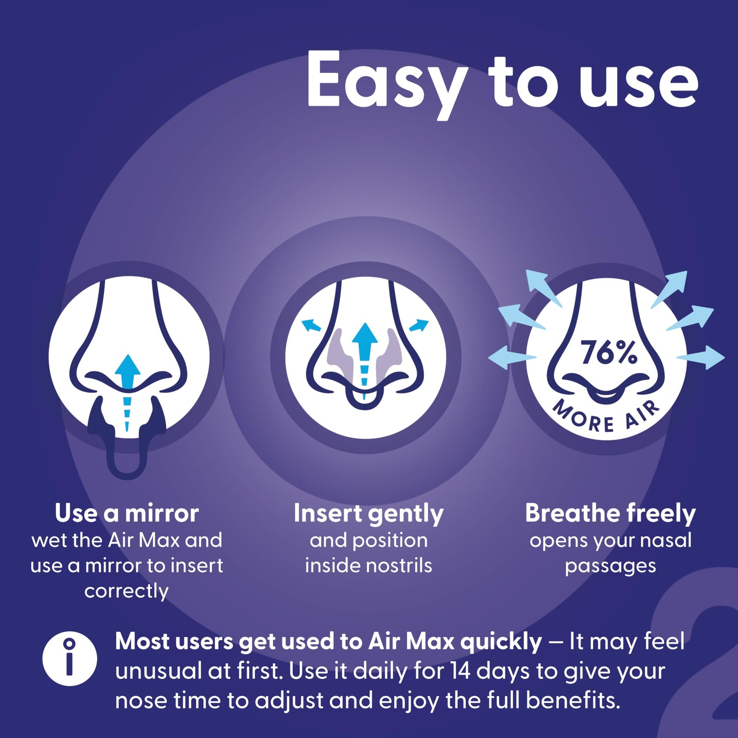 AIRMAX Nasal dilators for Sleeping - 76% More Airflow - Anti Snore Device - Breathe Freely Through The Nose - Sinus Relief, Sleep aid and snoring Solution - 2X Small Blue - 6 Month Relief