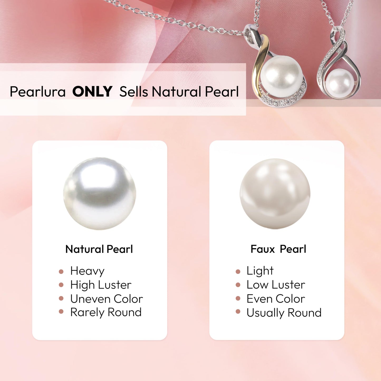Gifts For Wife Wedding Anniversary - mothers day gifts - AAA+ Real Pearl Necklaces For Women (18k Gold Platting 925 Sterling Silver) mother's day gift ideas Birthday Freshwater Pearl Necklace