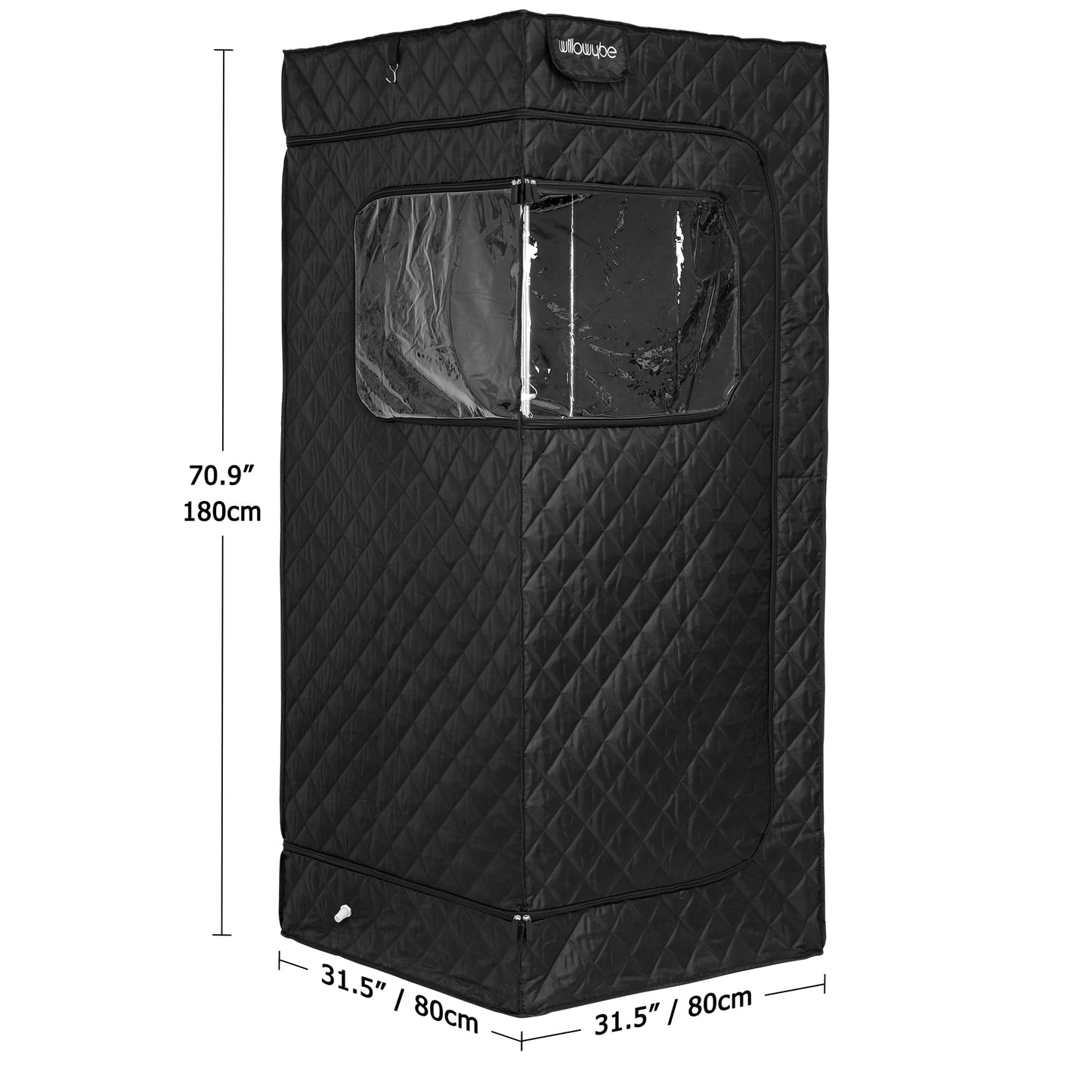 WILLOWYBE Portable Steam Sauna with Bluetooth Control, 4L KingPower Steamer, Body Tent, Foldable Chair, Personal Home Spa
