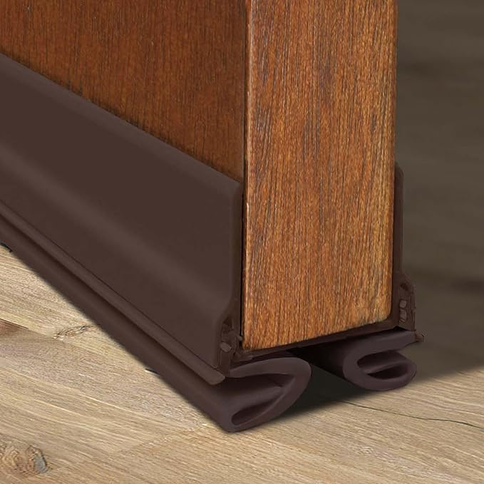 M-D Building Products Vinyl Cinch U-Shape Door Bottom Seal, Slide-On Weatherstripping Draft Stopper, Easy to Install, Fits 36” x 1-3/4” Doors, Fills 3/8”- 3/4” Gaps, 43339, Black