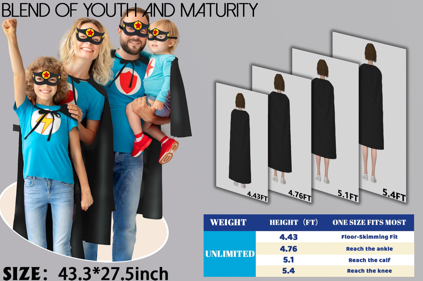iROLEWIN Superhero-Capes and Masks for Adults Teens Party Bulk Gifts as Women Men Group Costume Family Team Building Dress-up