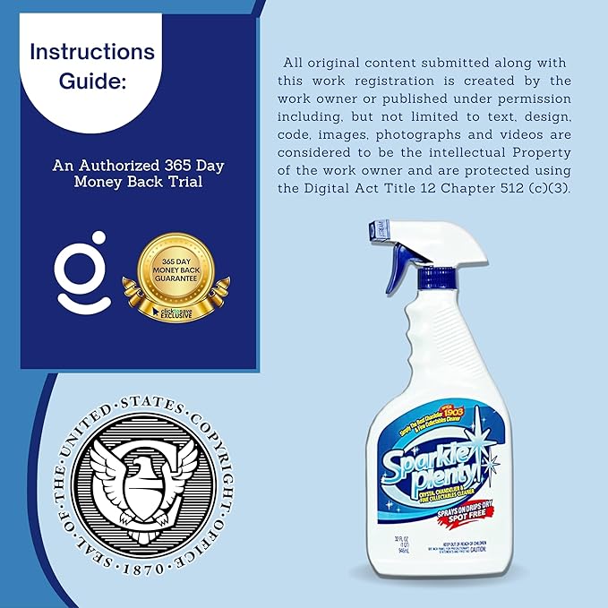 Sparkle Plenty Chandelier Cleaner Drip Dry Spray No Wipe -Dust Remover & Streak Free Glass Cleaner Spray for Crystal Chandelier & Window Screen -Versatile Household Cleaning Supplies (32 oz, 1 Gallon)