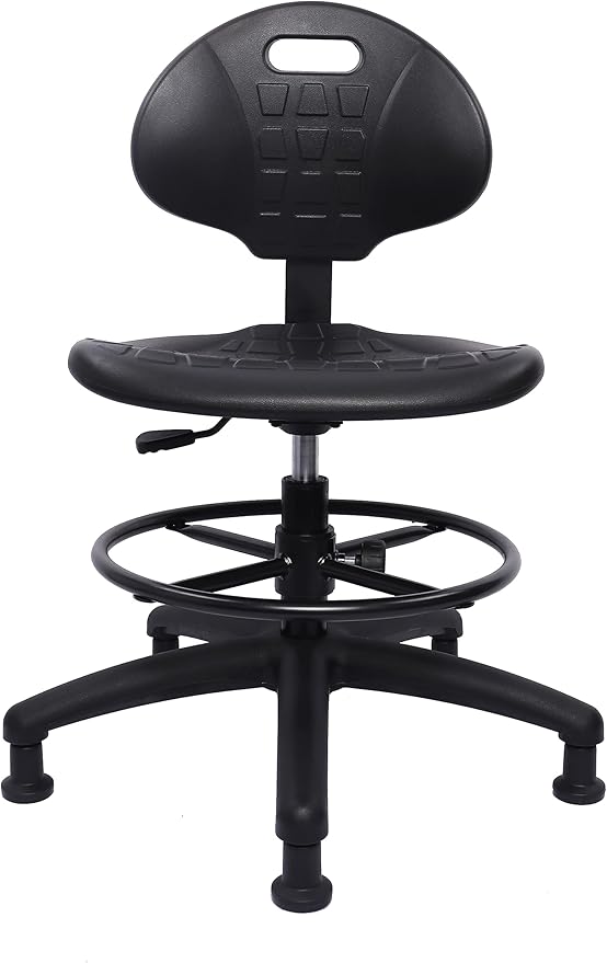 TAKE UR SEAT® Polyurethane Drafting Lab Stool Chair, 18" Adjustable Footring, 8" Adjustable Height, 450 lbs seat Capacity, Heavy Duty, Shipped Within 24 Hours Med. Bench Height (Glide)