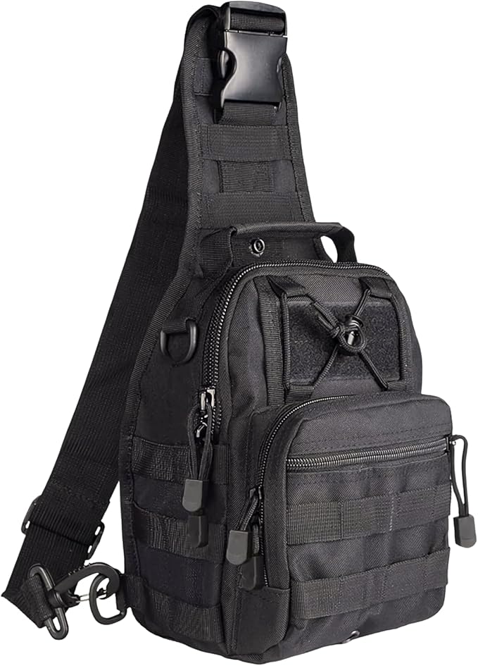 LBlanco Tactical Shoulder Sling Bag Small Outdoor Chest Pack Backpack for Men Traveling, Trekking, Camping, Sling Backpack