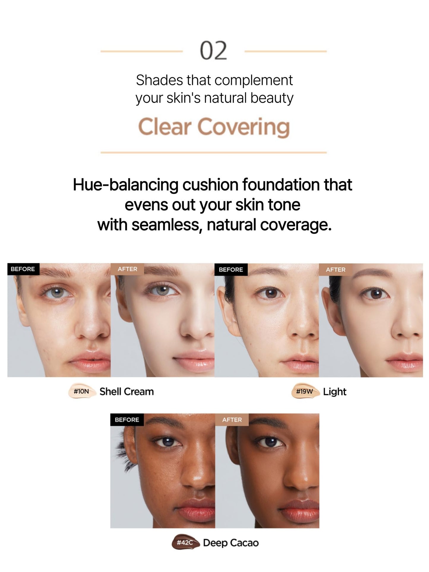 JUNG SAEM MOOL Essential Skin Nuder Cushion 19N N-Light 0.49 Fl Oz, No Refill, Natural Radiant Finish Cushion Foundation with Bu