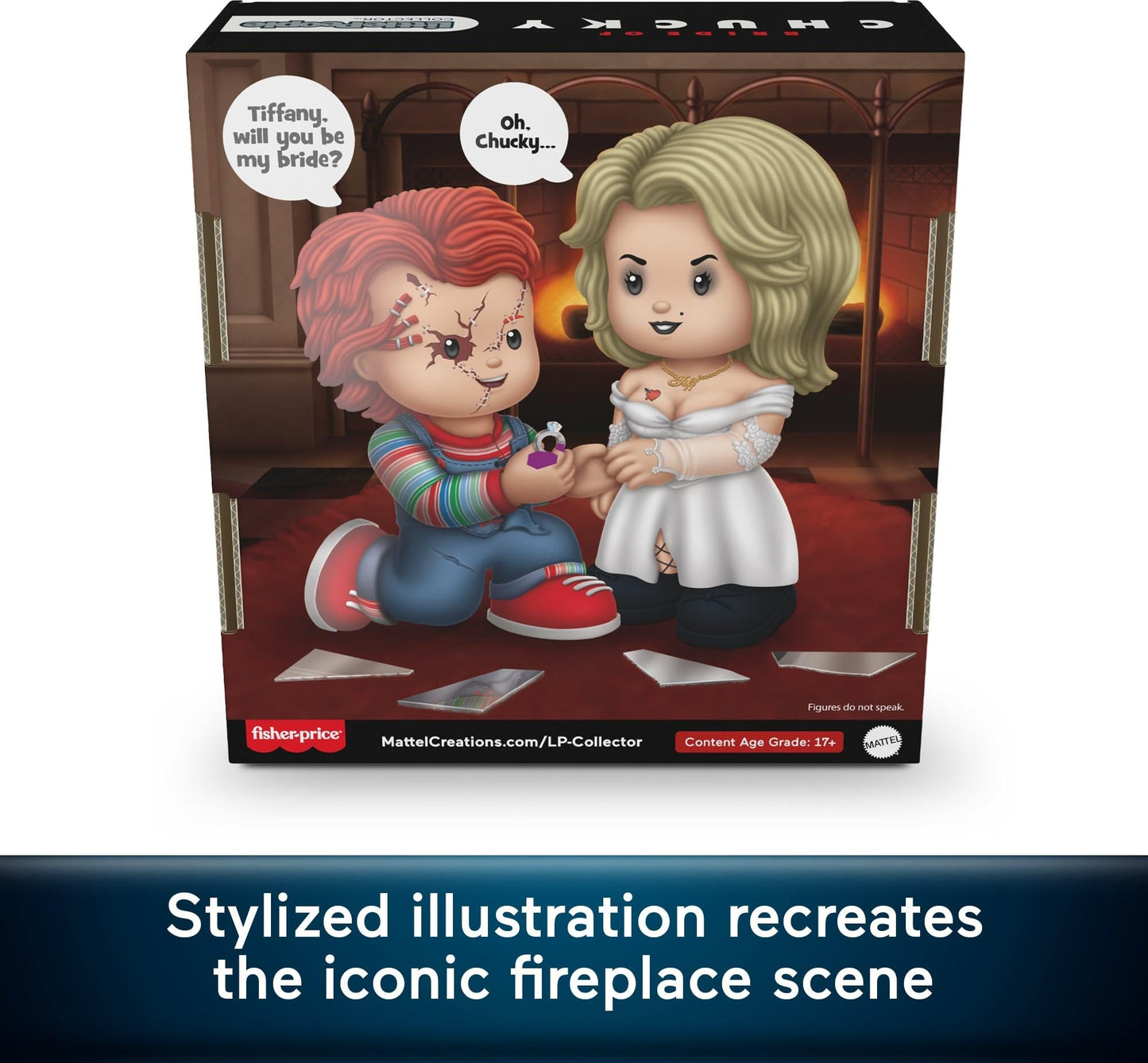 Little People Collector Bride of Chucky Movie Special Edition Figure Set in a Display Gift Package for Adults & Fans