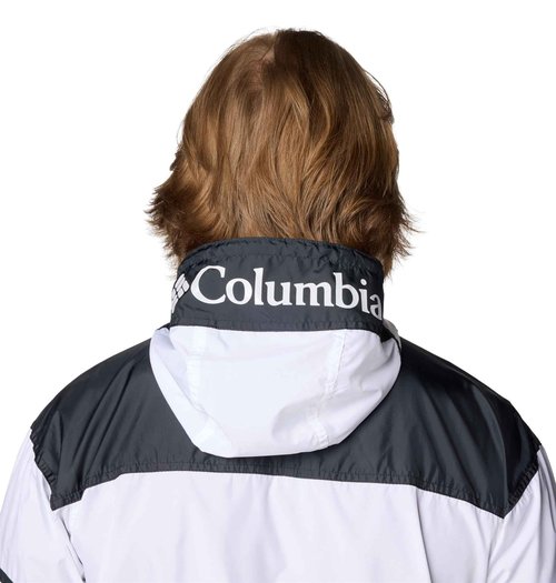Columbia Men's Challenger II Windbreaker, White/Black, X-Small