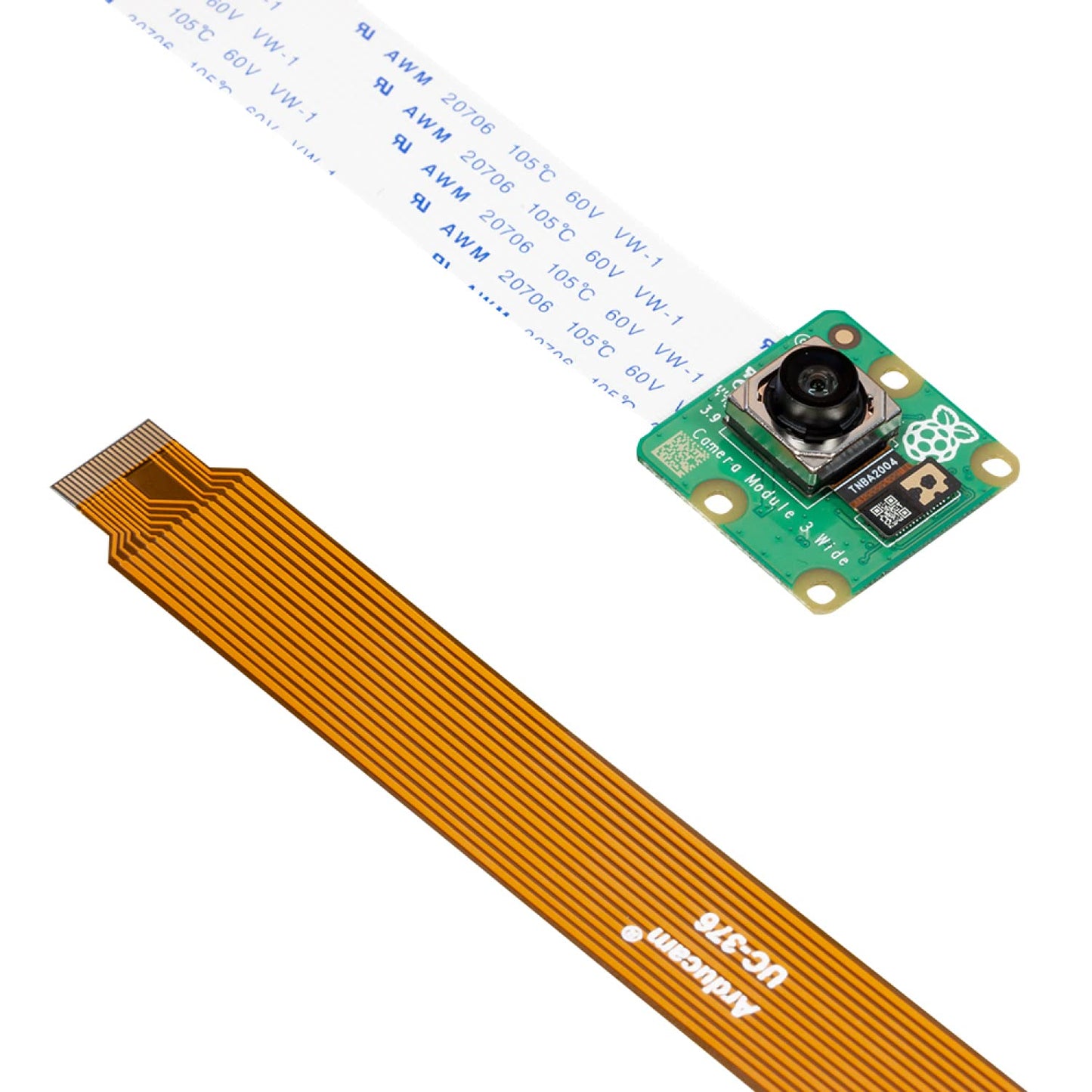 Arducam for Raspberry Pi Camera Module 3 Wide, 120°(D) IMX708 Autofocus Pi Camera V3 with Acrylic Case, 15cm 15-22 Pin FFC Cable
