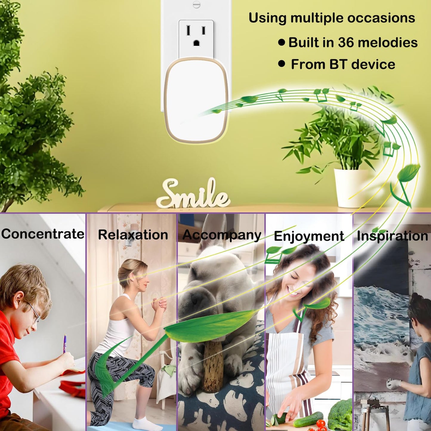 White Noise Sound Machine, 36 Relaxing Sounds Including Natural Soothing Sounds and Sleep Noise, Speaker for Home, Office, Hotel，Toilet，for Portable Travel. (Light White, smal)