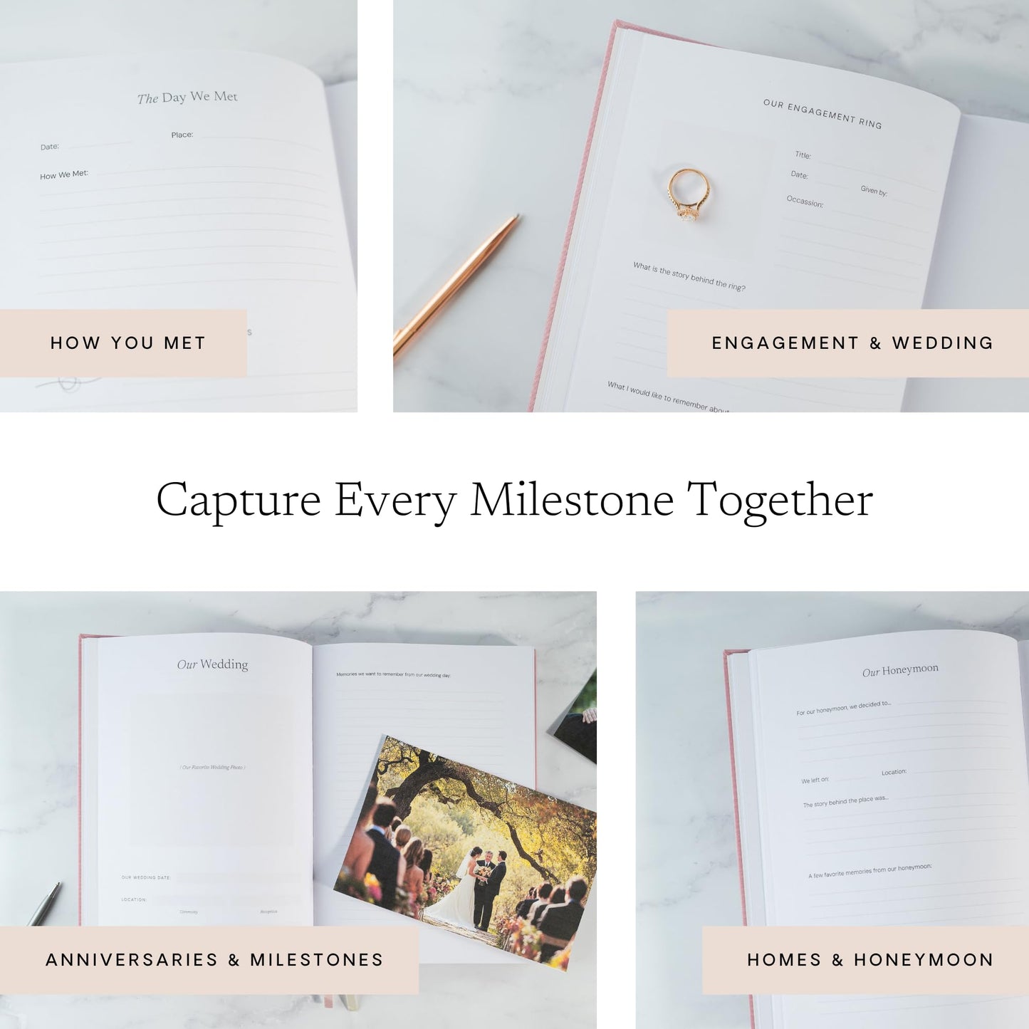 Anniversary Journal: Our Love Story – A Keepsake for Couples to Capture the Evolution of Your Love Story, Wedding Memory Book, Couples Journal, & Anniversary Scrapbook - Wedding Registry Gift & Paper