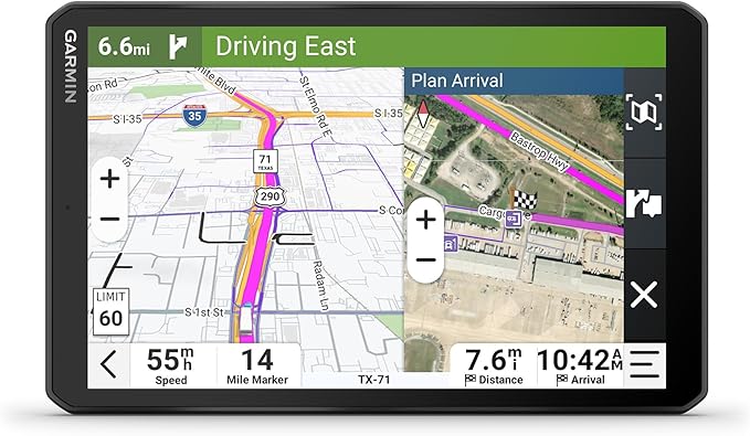 Garmin dēzl™ OTR820, Large High-Res 8” GPS Truck Navigator, Custom Routing, Satellite Imagery, Wind Speed, Community-Share...
