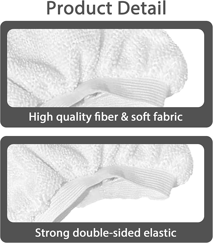 Reusable Steam Mop Pads Set, 6 Pack Steam Mop Pads & 2 Universal Microfiber Cloths, Compatible with KGHKGH, Sprobil, Rvwsx Steam Mops or Cleaners, Washable Replacement Pads for Floor Cleaning