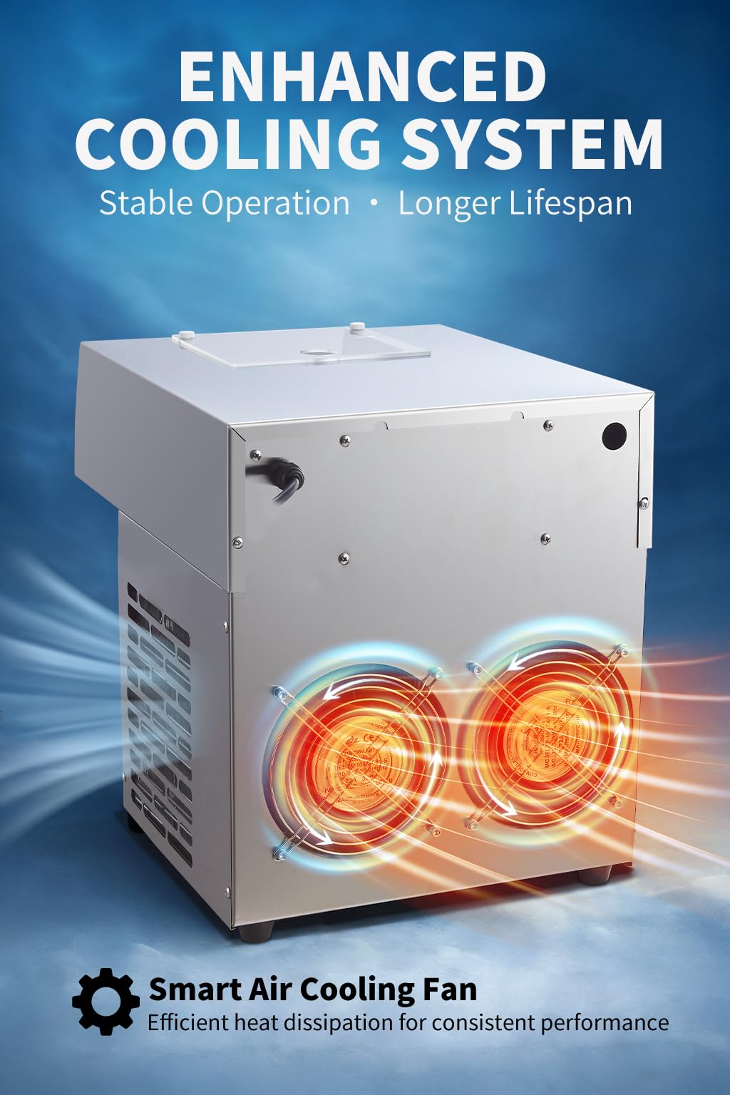 THXSUN Snowflake Ice Machine, THXSUN 360W Commercial Shaved Ice Maker, 140lbs/24H Rapid Cooling Snowflake Ice Machine, Food-Grade Stainless Steel Snow Ice Maker for Restaurant, Café, Bar, Party