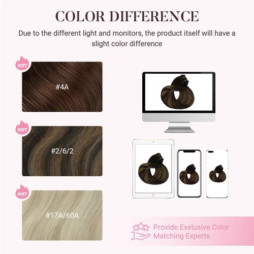 MAXITA Human Hair Clip in Extensions,120g 18 Inch 7pcs, Balayage Dark Brown Mixed Chestnut Brown Hair Extensions Clip in Human Hair Remy Hair Extensions Natural Straight Thick Hair