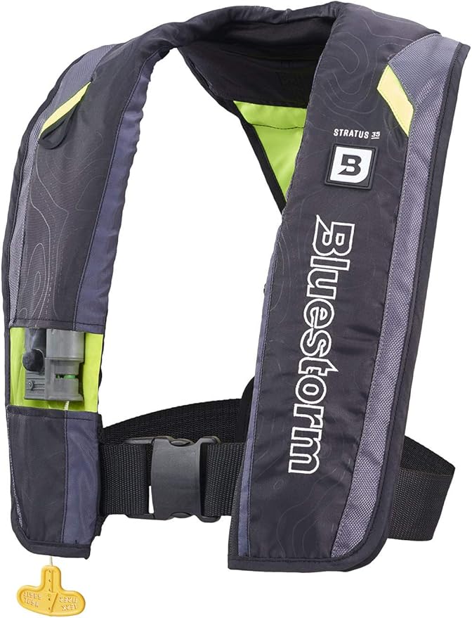 BLUESTORM Stratus 35 Inflatable Life Jacket PFD for Adults | US Coast Guard (USCG) Approved Automatic Self Inflating Life ...