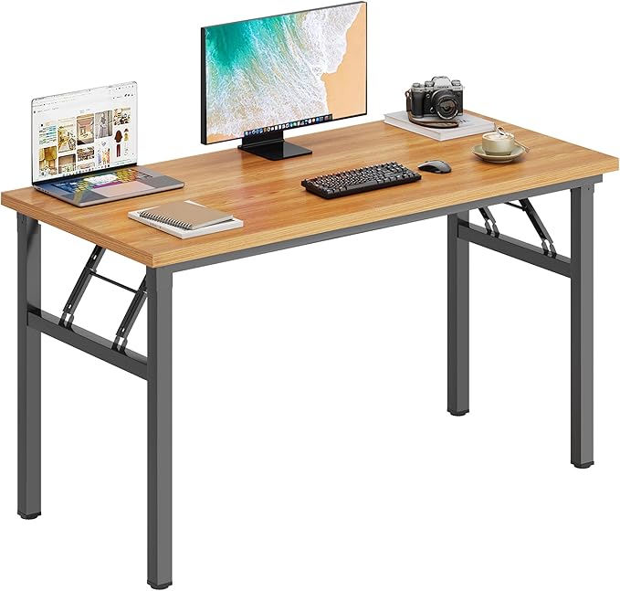 DlandHome 47 inches Folding Table Computer Desk Portable ActivityTable Conference Table Home Office Desk, Fully Assembled ...