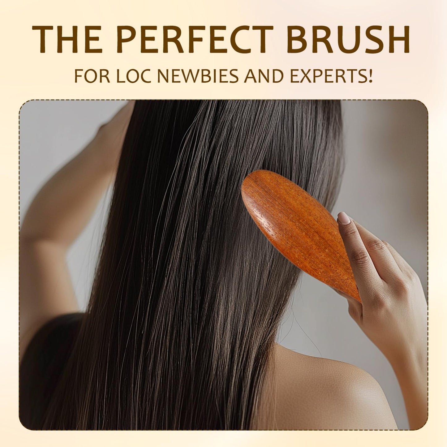Loc Brush for Dreads, Comfortable Massage Comb, Scraping Massage Tools Wide Tooth Comb, Elegant Wood, Comfortable to Hold, Suita