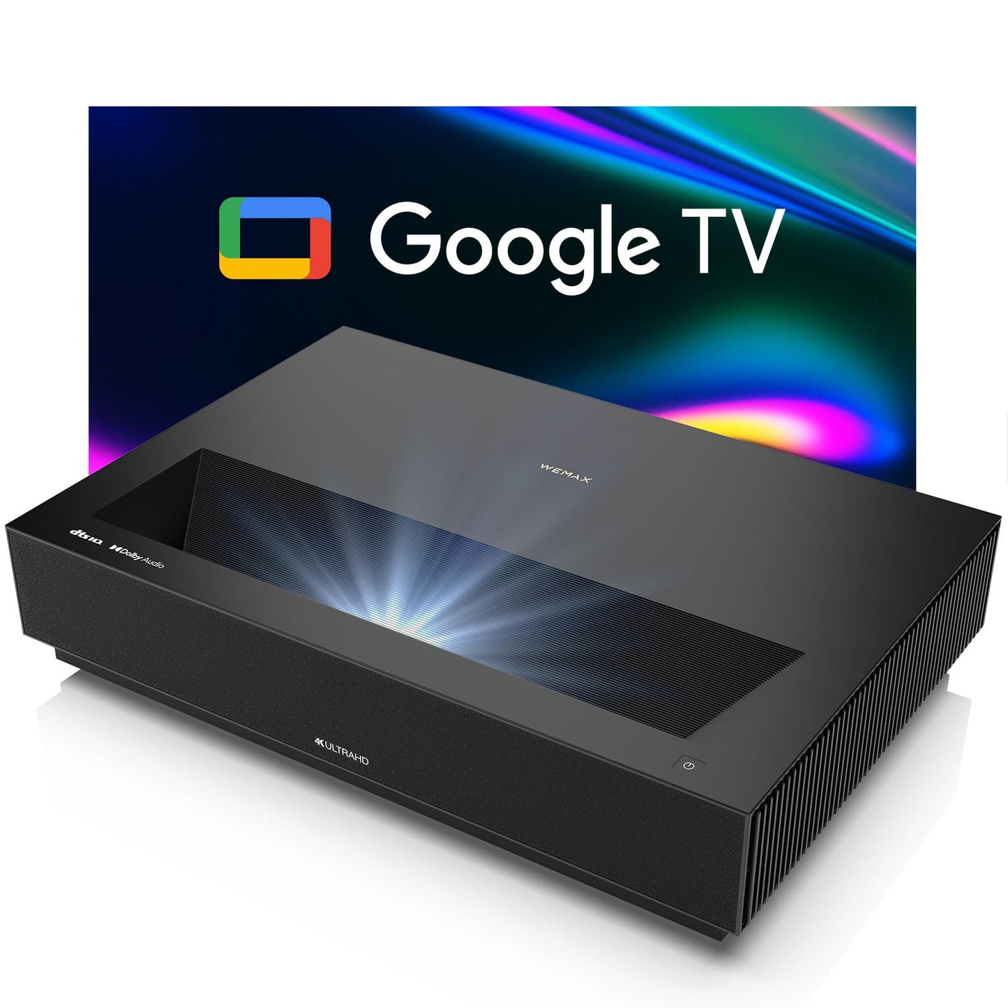 WEMAX Nova Pro 4K Ultra Short Throw Projector, 150" ALPD Laser TV with Smart Google TV, 2100 ISO Lumens, Dolby Audio, UST Projector for Movie, WiFi Bluetooth, Built in Google Assistant (Black)