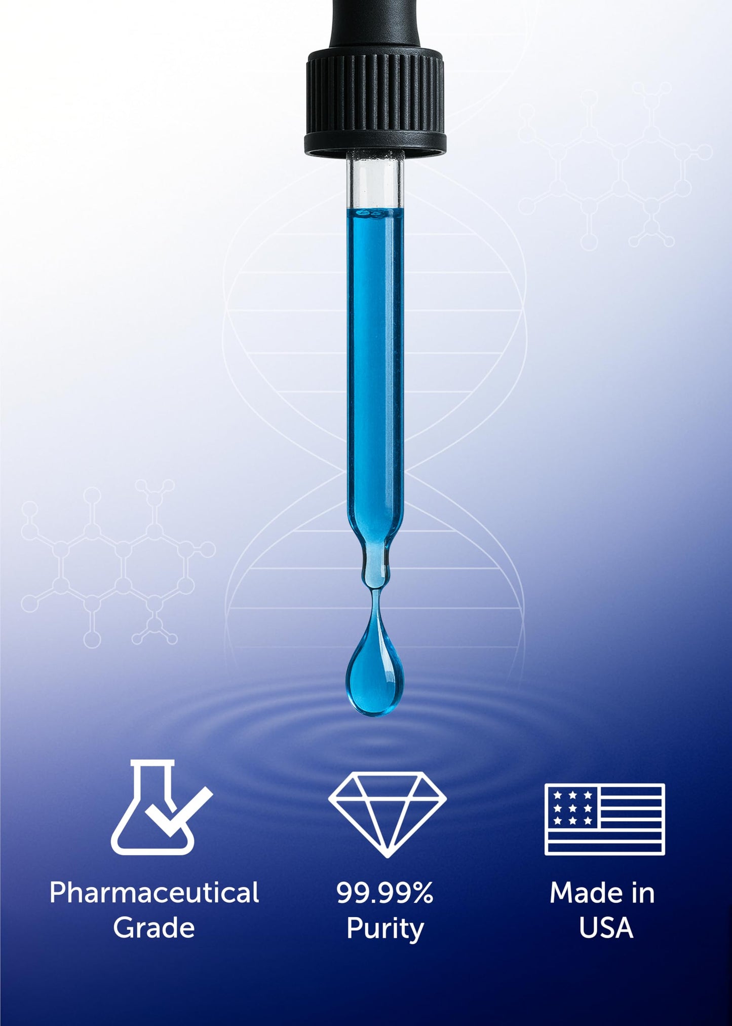 Lunakai PRO USA Manufactured Methylene Blue Pharmaceutical Grade – 99.99% Pure USP Grade 1% Methylene Blue Drops for Humans – Cognitive & Focus Support Supplement