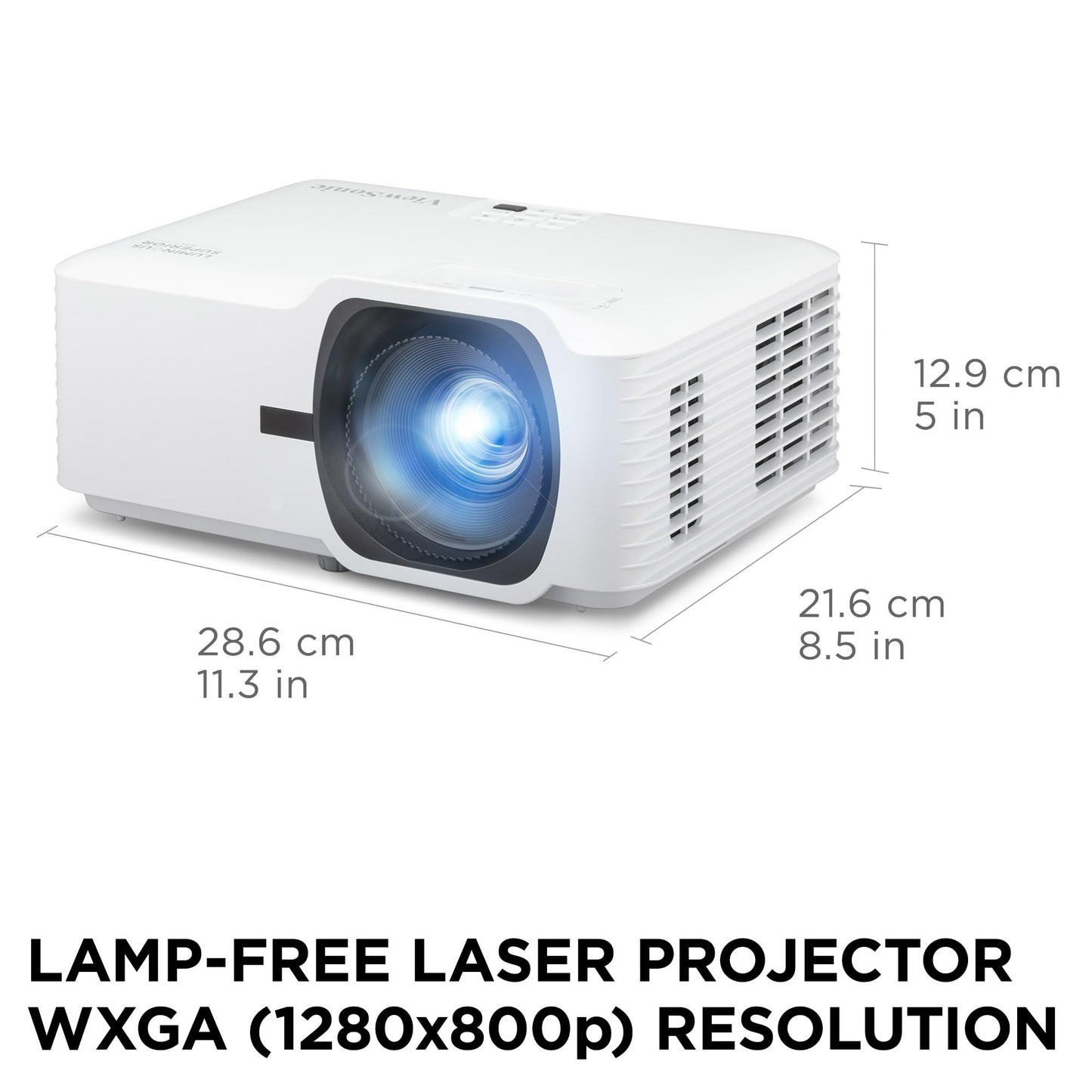 ViewSonic LS630W 4500 Lumens WXGA Laser Projector, Maintenance-Free for Smooth Office Productivity, 1.3x Optical Zoom, H/V Keystone, and 360-Degree Projection for Easy Setup, USB, and HDMI Inputs