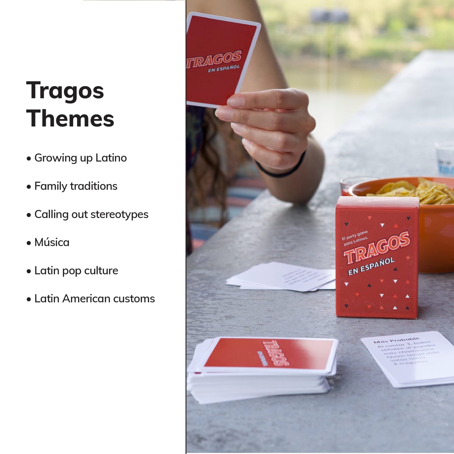 Tragos Original Game en Español for Latinos - Relatable Hilarious Cultural Spanish Card Game - Juegos De Mesa para Adultos Original en Español