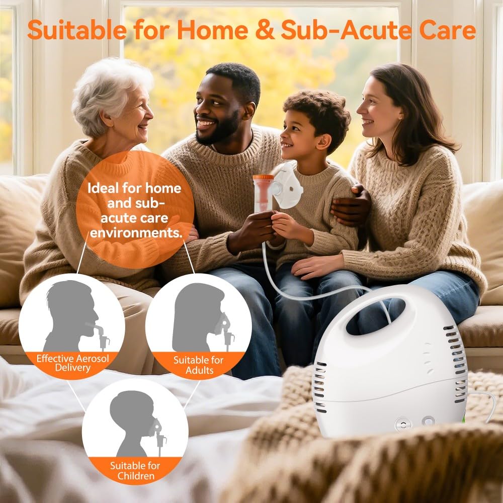 Zorymz Portable Nebulizer, Nebulizer Machine for Adults and Kids,Low Noise Nebulizer for Breathing Comfort, Desktop Nebulizer for Home Use,Nebulizer, Medicinal, Non-Ventilatory (Atomizer) - NEBULIZERS