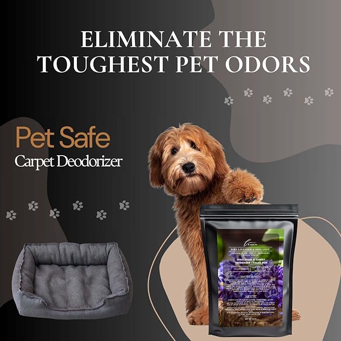 Blue Lavender & Bergamot Carpet Freshener Powder Refill 36 oz | Powerful Odor Eliminator for Home | Upholstery Deodorizer | Carpet Deodorizer | Pet Urine | Cat Litter Box