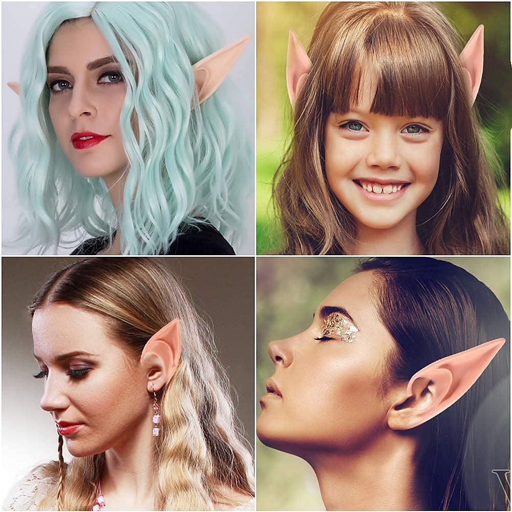 HLenyoy Vampire Teeth Fangs Elf Ears for Cosplay Costume Accessory Halloween Party Favors