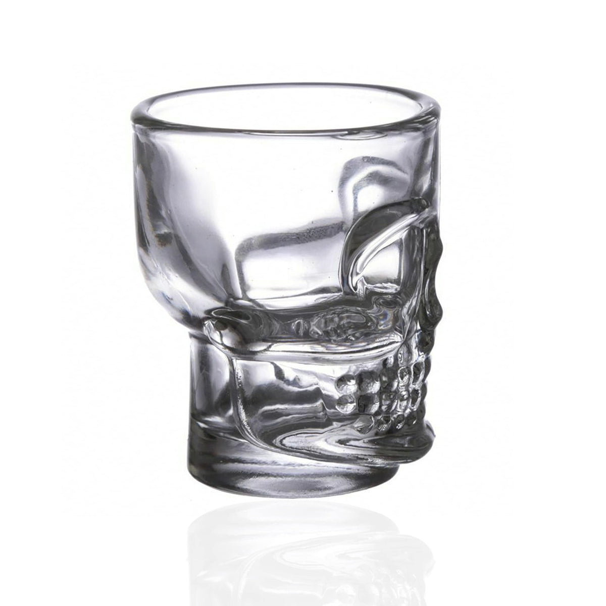 Halloween Skull Shot Glasses – Set of 2 – Spooky Clear Glass Drinkware for Halloween Parties, Haunted House Celebrations – Unique Skeleton Head Shot Glasses for Cocktails, Spirits, and Themed Events