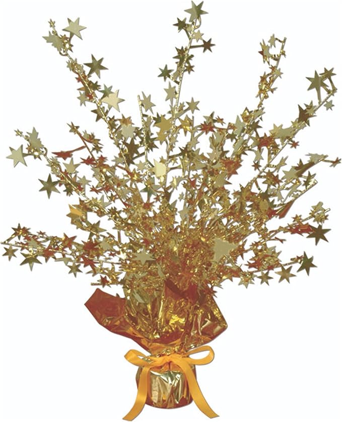 Beistle Gold Star Gleam 'N Burst Centerpiece