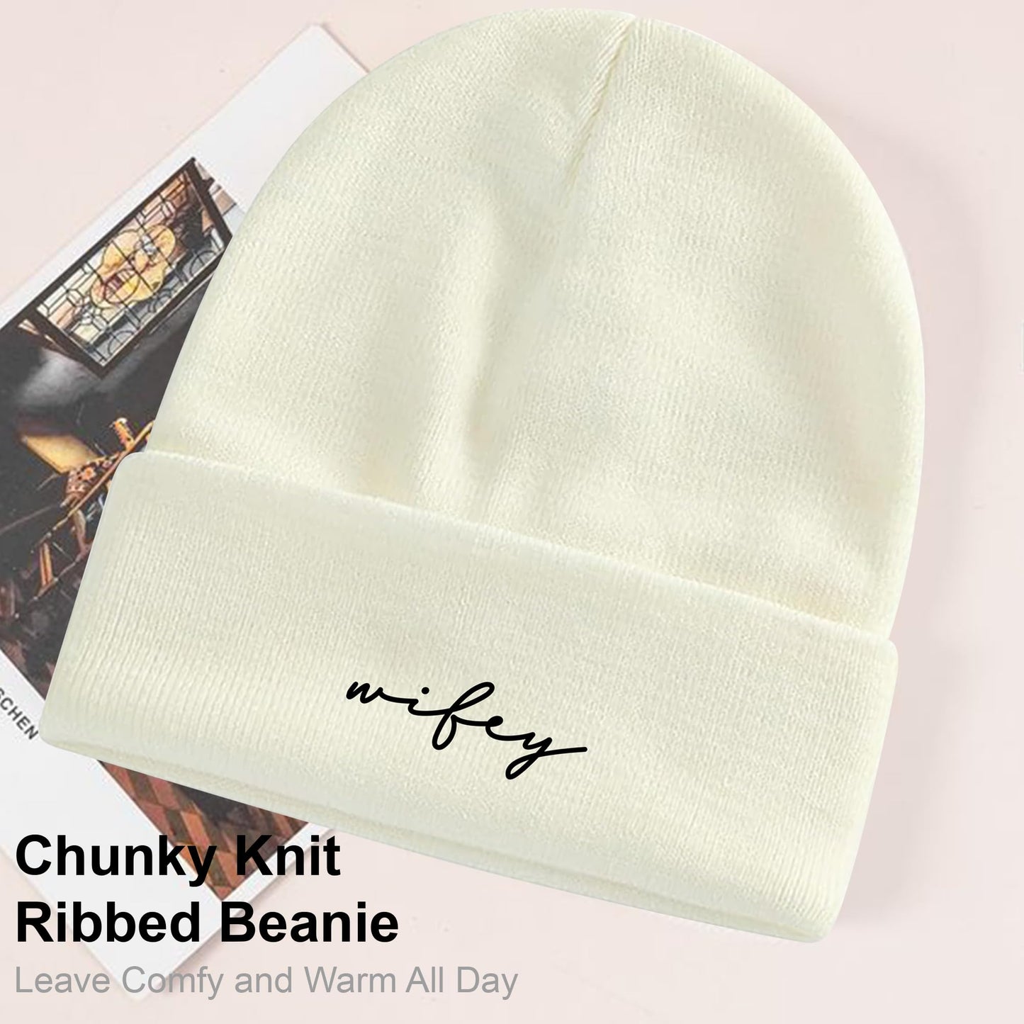 GroomBrideGifts Wedding Beanie Hat Set for Couples, Hubby & Wifey - Bridal Shower Gifts, Unique Gift for Engagement, Honeymoon, Anniversary