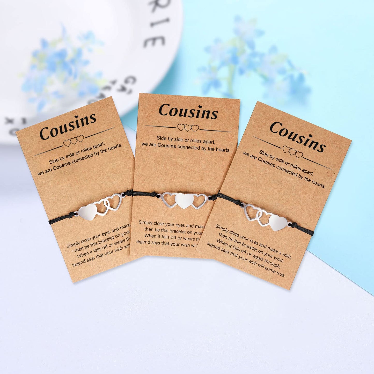 UNGENT THEM Cousin Gifts for Women Birthday Mothers Day Valentines Christmas Cousin Bracelet