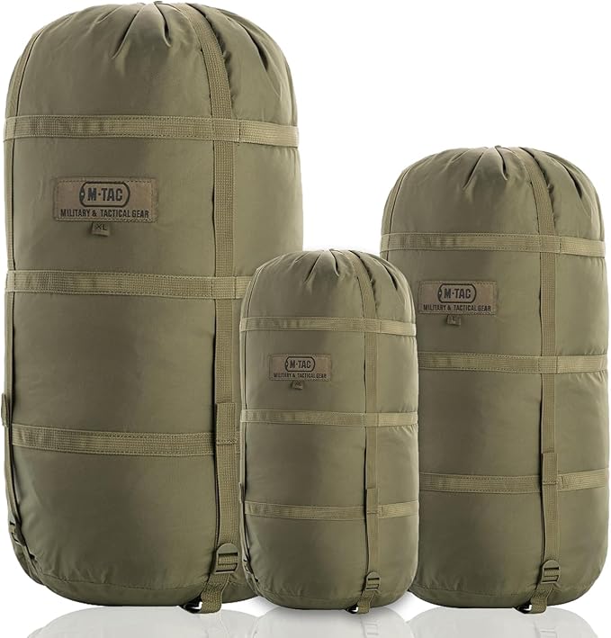 M-Tac Compression Stuff Sack for Sleeping Bag Military Water Resistant Compression Bag Lightweight Nylon Compression Sack ...