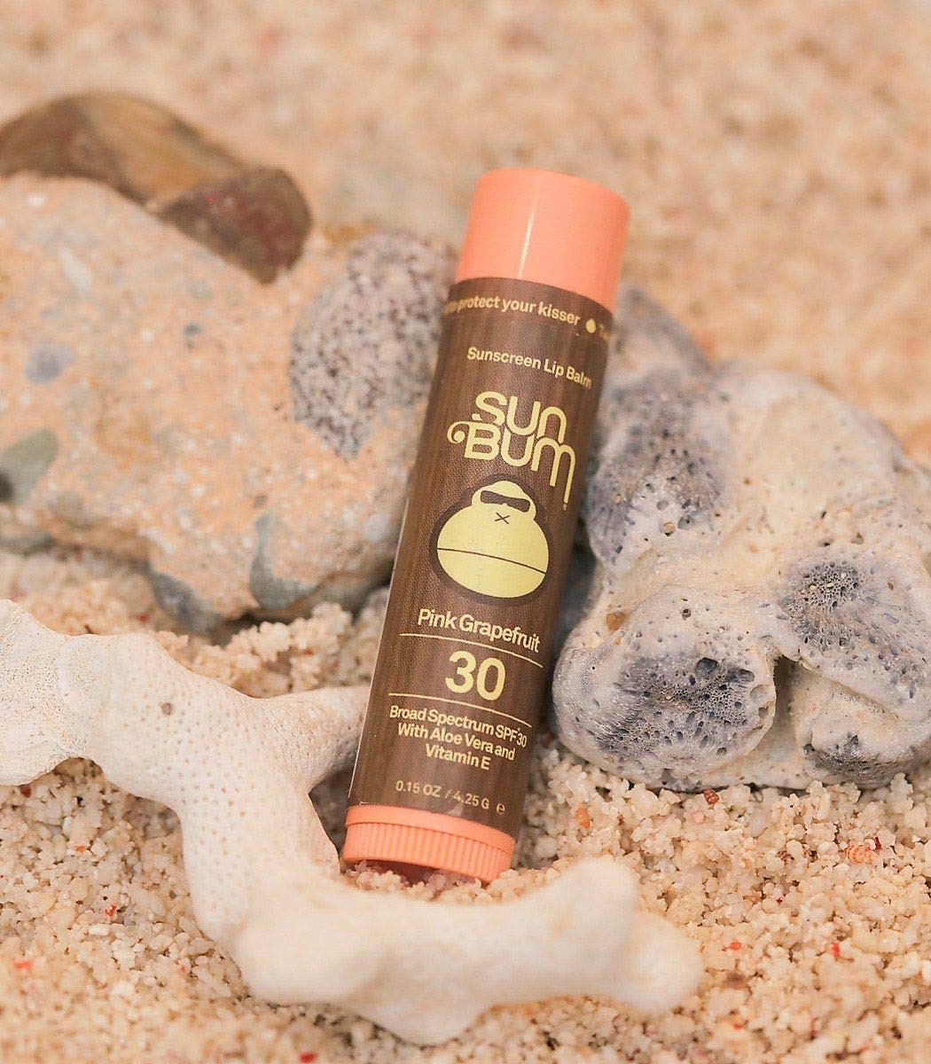 Sun Bum SPF 30 Sunscreen Watermelon Lip Balm - Moisturizing Aloe Vera and Vitamin E - Vegan and Cruelty Free - Broad Spectrum UV