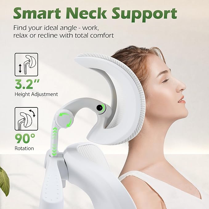 AreShark Office Chair Ergonomic Desk Chairs with Adjustable Lumbar Support& Headrest Hanger, High Back Breathable Mesh Chair with Wheels, Rolling Swivel Comfy Task Computer Chair for Home Work Gaming