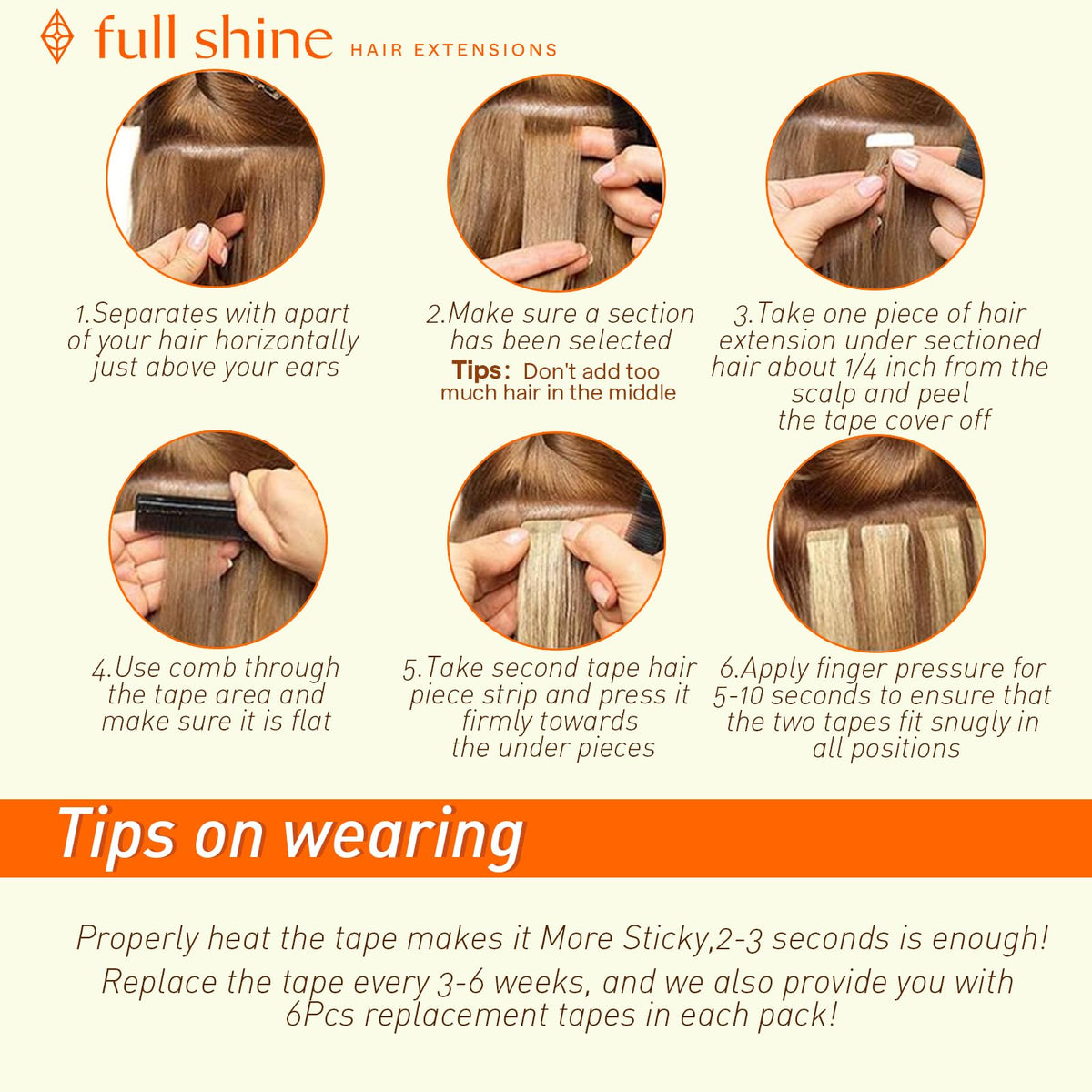 Full Shine Invisible Tape in Hair Extensions Color 2/3/27 Brown And Caramel Blonde Tape in Extensions 16 Inch 50Gram Seamless Sk