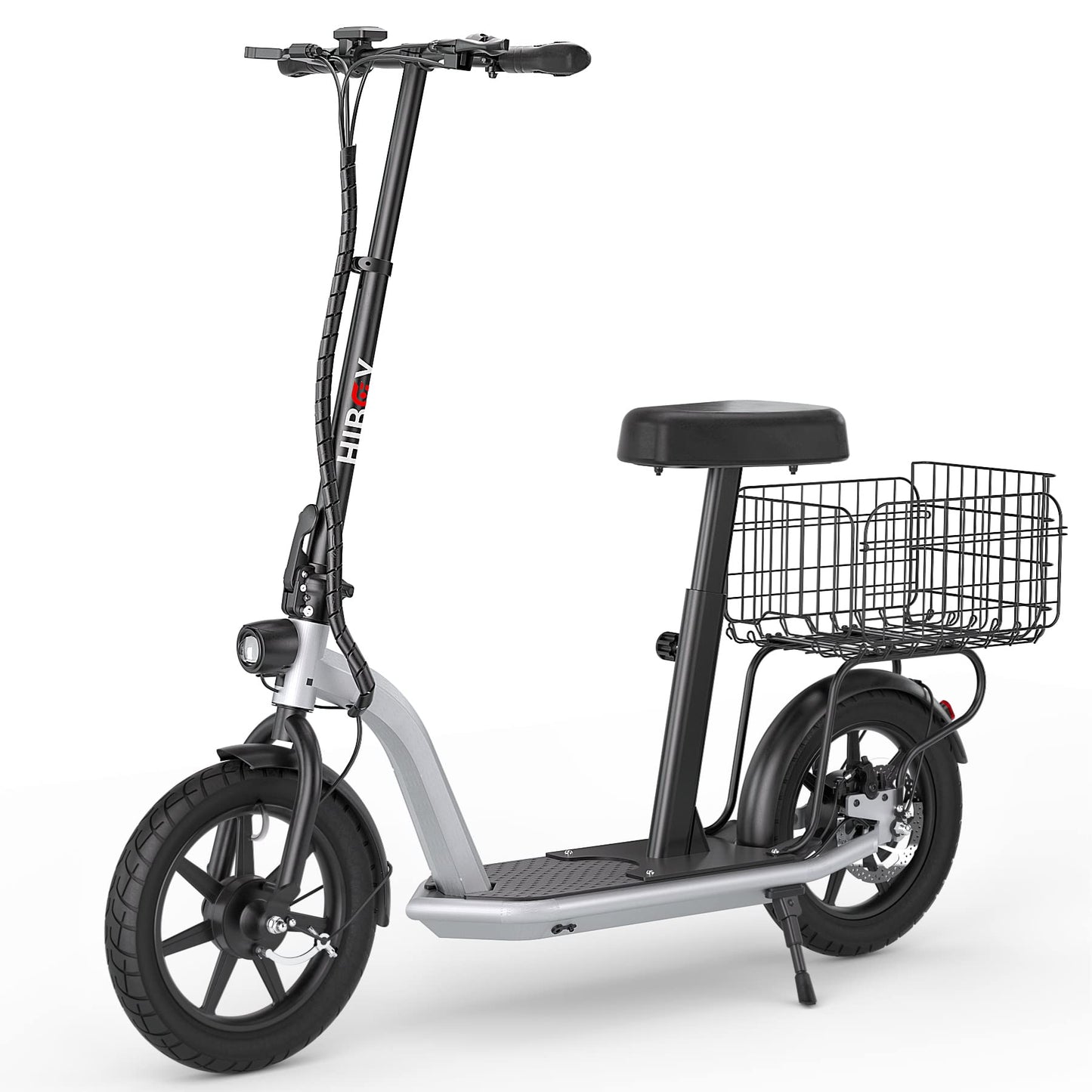 Hiboy Electric Scooter, 31-Mile Range & 22MPH, 450W Motor Electric Scooter Adults, 14" Pneumatic Tires, Foldable Escooter with Seat & Detachable Basket, UL-Certified