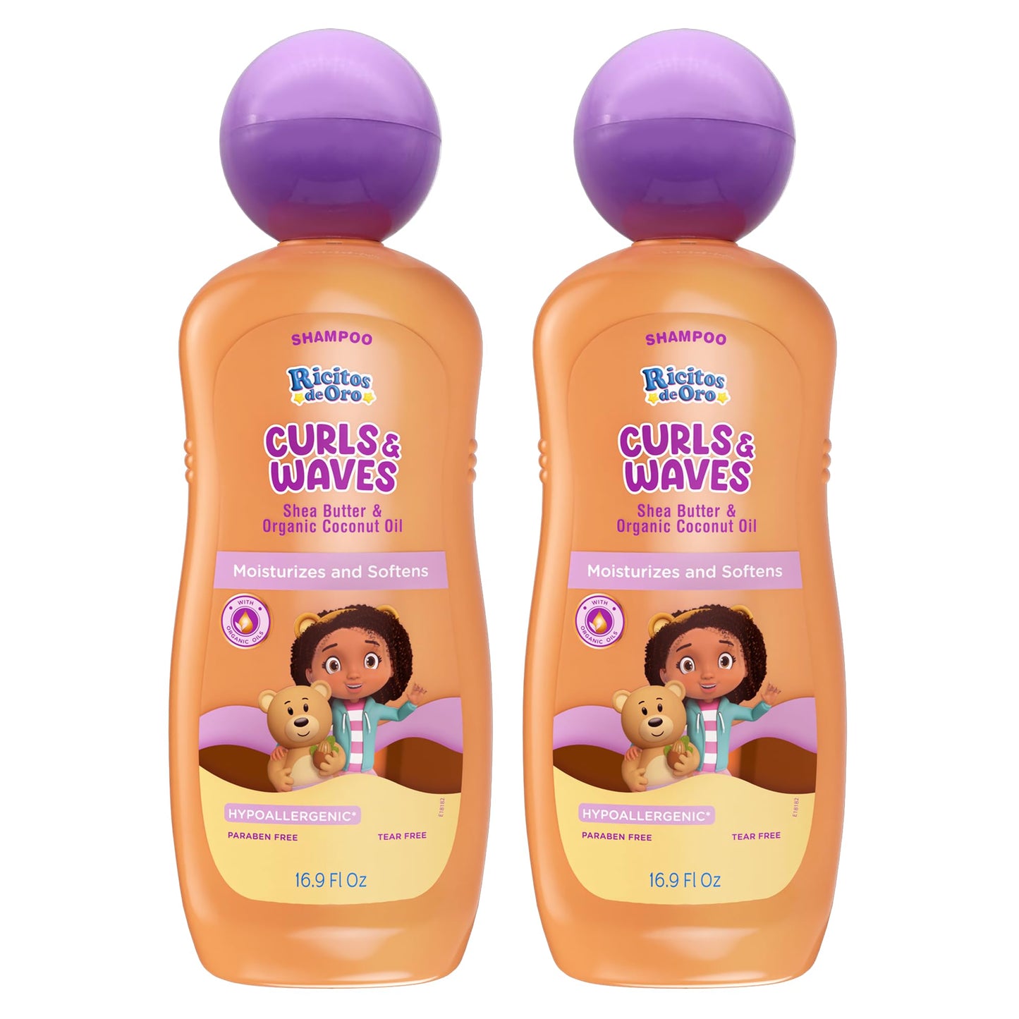 Ricitos de Oro Curls & Waves Shampoo: Defines & Highlights Natural Curls, Moisturizes & Smoothes, Frizz Control, Deep Cleanses S