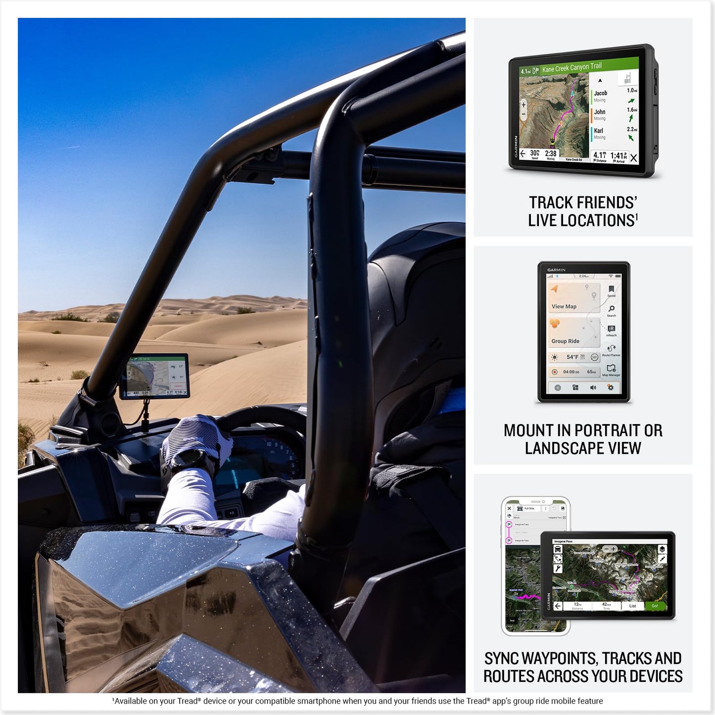 Garmin Tread 2 - Sxs Edition, Rugged 8-Inch Powersport Navigator For Thrilling Off-Road Rides