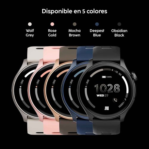 Cubitt Aura Smartwatch/Fitness Tracker with 1.43" Touch AMOLED Screen, Bluetooth Calling, 60+ Sports, Blood Oxygen, Heart Rate, Stress/Sleep Monitor, Waterproof, Step Counter, Compass Support